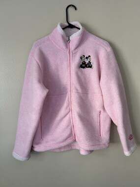 Vintage Y2K Disneyland Resort California Adventure Pink Sherpa Fleece Jacket M